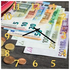 SvS Настенные часы SvS 4001924 Евро купюры и монеты СВС