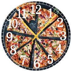 SvS Настенные часы SvS 3001326 Kitchen Пицца СВС