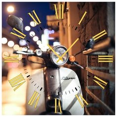 SvS Настенные часы SvS 3502007 Мотоцикл спереди СВС