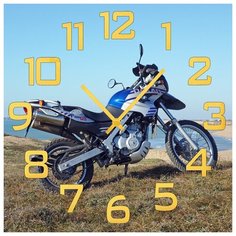SvS Настенные часы SvS 3501836 Мотоцикл на фоне воды СВС