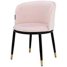 Стул Cooper розовый велюр с черными ножками Storeforhome