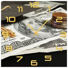 SvS Настенные часы SvS 3001902 Доллары и монеты СВС