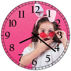SvS Настенные часы SvS 3501203 Kids Девочка в очках СВС