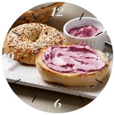 SvS Настенные часы SvS 3501733 Kitchen Булочка с джемом СВС