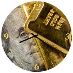 SvS Настенные часы SvS 3501939 Золотые слитки СВС