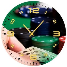 SvS Настенные часы SvS 3501659 Игра в покер СВС