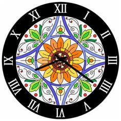 SvS Настенные часы SvS 3002825 Узор подсолнух СВС