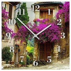 SvS Настенные часы SvS 3001582 Дом в цветочном оформлении СВС