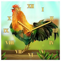 SvS Настенные часы SvS 3001571 Поющий петух СВС