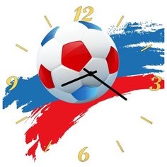 SvS Настенные часы SvS 3002098 Футбольный мяч в цвете флага РФ СВС