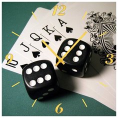 SvS Настенные часы SvS 4001650 Карты и кости СВС