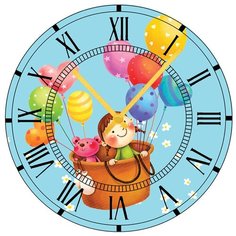 SvS Настенные часы SvS 3001215 Kids Девочка на воздушных шариках СВС