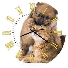 SvS Настенные часы SvS 3002083 Песик и кот СВС