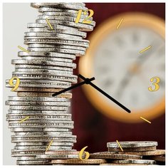SvS Настенные часы SvS 3001928 Монеты стопкой СВС