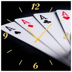 SvS Настенные часы SvS 3001648 4 туза СВС