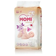 MOMI Подгузники MOMI Premium M (6-11 кг), 62 шт