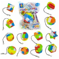 1toy Головоломка Геометрические фигуры 4х4см Т17615 1шт