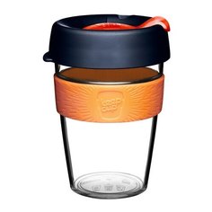 Кружка с крышкой Original M 340 мл для кофе с собой многоразовая, clear shamrock Keep Cup
