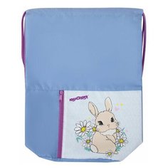 Мешок для обуви юнландия, на шнурке, карман на молнии, 33х42 см, "Cute Rabbit", 270406