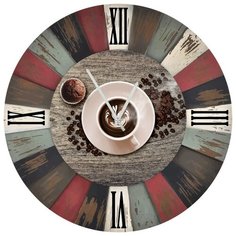 SvS Настенные часы SvS 3002221 Kitchen Кофе с зернами и маффином СВС