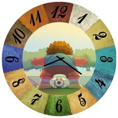 SvS Настенные часы SvS 3502121 Мальчик и песик СВС