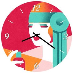 SvS Настенные часы SvS 3001763 Абстрактная девушка с духами СВС