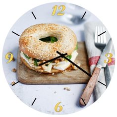 SvS Настенные часы SvS 3501735 Kitchen Бутерброд с орехами СВС