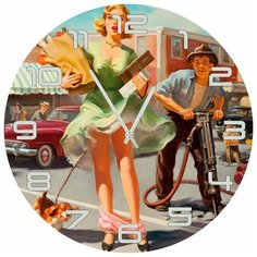 SvS Настенные часы SvS 3002521 Потерянная от счастья СВС