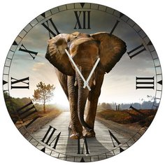 SvS Настенные часы SvS 3502044 Слон на дороге СВС