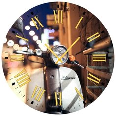 SvS Настенные часы SvS 4002008 Мотоцикл спереди СВС
