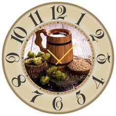 SvS Настенные часы SvS 4002166 Kitchen Бокал и семена СВС