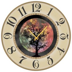 SvS Настенные часы SvS 3002251 Дерево на фоне планеты СВС