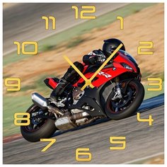 SvS Настенные часы SvS 3002023 Крутой вираж мотоцикла СВС