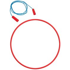 Активные игры для детей 2в1/ Скакалка спортивная + Обруч 80 см красный KAROLINA TOYS