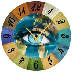 SvS Настенные часы SvS 3002122 Глаз земли СВС