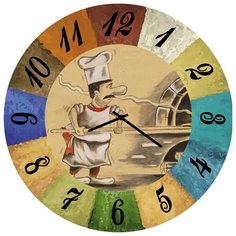 SvS Настенные часы SvS 3502158 Kitchen Повар у печи СВС