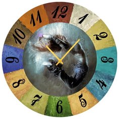 SvS Настенные часы SvS 3502115 Летящая девушка СВС