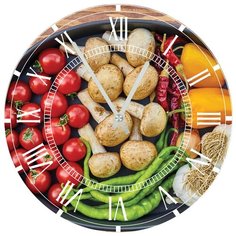 SvS Настенные часы SvS 3001293 Kitchen Овощное ассорти СВС
