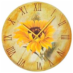 SvS Настенные часы SvS 3001053 Vintage Подсолнух СВС