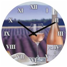 SvS Настенные часы SvS 3501574 Kitchen Бутылка и бокал СВС