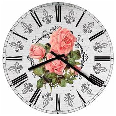 SvS Настенные часы SvS 3501036 Flowers Розы с рисунками СВС
