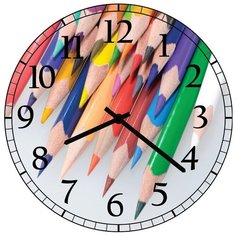 SvS Настенные часы SvS 3501142 Kids Карандаши СВС