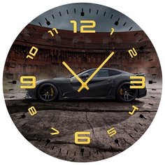 SvS Настенные часы SvS 3001947 Спортивное авто СВС