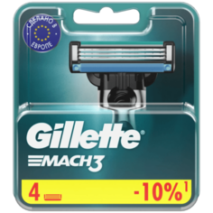 Сменные кассеты Gillette Mach3, 4 шт.