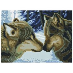 Два волка Мозаика на подрамнике 30х40 30х40 Белоснежка 260-ST-S