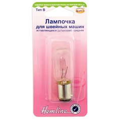 Лампочка для швейных машин, вставляющаяся (штыковая), средняя HEMLINE 1 шт * ( 130.M )