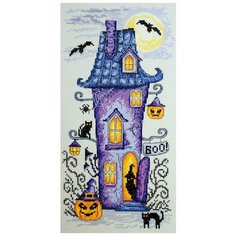 Набор для вышивания Мрачный домик 15 х 30 см марья искусница 07.004.12