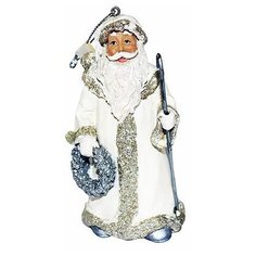 Статуэтка-подвеска белый санта, полирезин, 5.3х4.2х10.1 см, Forest Market 3D1106