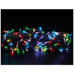 Светодиодная гирлянда радужные блики , 200 RGB LED-огней, 20+1.5 м, коннектор, зеленый провод, уличная, Торг-Хаус L-200L
