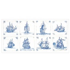 Набор для вышивания Старинная плитка, канва лён 36 ct 60,5 х 30,4 см THEA GOUVERNEUR 482